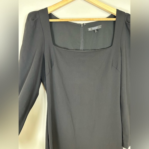 Badgley Mischka Black Long Sleeve Gown - Picture 7 of 15